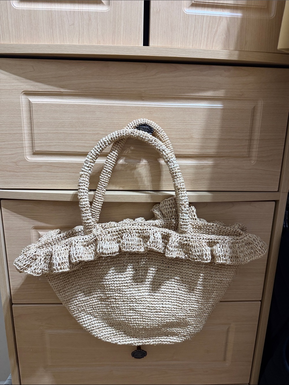 Loeffler Randall Natural Straw Ruffle Tote